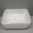 5-Pack Commercial Bus Tubs Box/Tote Box, White Plastic Storage Bin with Handles/Wash Basin Tub (8 Liter)