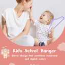 HOUSE DAY 11 Inch Velvet Baby Hangers 50 Pack Lt-Purple, Premium Kids Hangers for Children, Infant & Toddler Clothes, Durable Non Slip Small Baby Felt Hanger for Closet, Ideal for Everyday Use