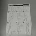 Metal Square Tube Scroll Display Easel, Vintage Gold Decorative Large Adjustable Floor Standing Easel with Chain Support, Perfect for Showcasing Pictures, Artwork, Picture Frame Wedding Sign Etc