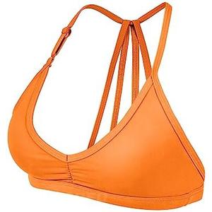 YEOREO Workout Sports Bras for Women Padded Strappy Open Back Gym Bra Light Impact Criss Cross Yoga Crop Top M