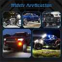 LED Rock Lights White 16 pods for Car Truck SUV Offroad Boat Trail Rig Lamp Super Bright Pure White Waterproof LED Underglow Light for ATV UTV