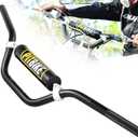 RUTU 7/8" Dirt bike Handlebars with Foam Pad - Motorcycle Handlebars Compatible with CRF YZF KXF, KLX, RMZ, DRZ Pit Dirt Bikes, ATVs, Quad - 6061-T6 Aluminum Handlebar with Heat Treatment HRC16 Black