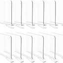 Hmdivor Acrylic Shelf Dividers for Closet Organization, Closet Shelf Organizer Closet Separator for Wood Shelves Clear Shelf Dividers for Closets (12 Pack)