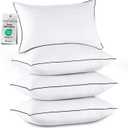 JOLLYVOGUE King Size Pillows Set of 4, Collection Bed Pillows for Sleeping, Hotel Quality Pillows for Side, Back and Stomach Sleepers, Soft and Supportive Oeko-Tex Certified Down Alternative Filling