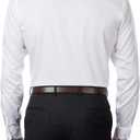 Calvin Klein Men's Regular Fit Non Iron Herringbone Button-Down Shirt (White, M)