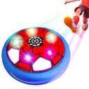 Soccer Toys for Boys 4-6 Hover Soccer Ball Indoor Gifts for Boys Kids Toys Birthday Gifts for 4 5 6 7 8 9 10 Year Old Boy Air Floating Soccer Toy with LED Lights Foam Bumper