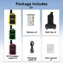 Retevis RT15 Walkie Talkies, Portable FRS Two Way Radios Rechargeable, Durable, Compact, VOX, Key Lock, Mini Walkie Talkies for Adults and Kids, School Family Outdoor Travel Camping Hiking (3 Pack)