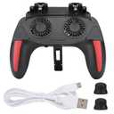 MUNEFE Mobile Game Controller, Portable Game Handle with Dual Cooling Fans, Smartphone Game Controller Gamepad for 4.7 To 6.5Inch Phones