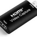 HDMI Video Capture Card, 4K HDMI to USB Capture Card Full HD 1080P 30fps, Record via DSLR, Camcorder, Action Cam for Live Streaming, Compatible with Nintendo Switch, PS4, Xbox One, PC