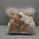 Hungdao 24 Pcs Bear Bulk Plush Stuffed Animals 10 Inch Cute Soft Stuffed Bear with Green Bow for Valentine's Day Wedding Baby Shower Birthday Party Gift Christmas(Dark Brown, Light Brown, White)