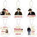 Yellowstone Christmas Ornaments, 6 Pcs Holiday Wooden Tree Ornaments for Fans, Beth Rip TV Show Merch, Yellowstone Gifts for Women Men, Xmas Tree Party Decor Supplies, White Elephant Gifts