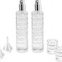 Premium Glass Atomizer Spray Bottle 2 Pack - 30ml Refillable Cocktail & Coffee Bean Spritzer, Leak-Proof Fine Mist for Vermouth, Bitters, Essential Oils, Bar Kitchen Accessories