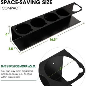 Touri 2 Pack Five Cans Wall-Mounted Steel Aerosol Spray Can Holder Rack Organizer for Garage and Workspace