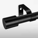 Black Curtain Rods for Windows 66 to 120 Inch(5.5-10ft),1 Inch Diameter Heavy Duty Curtain Rods,Modern Adjustable Curtain Rod,Cylindrical End Cap Drapery Rods,Window Curtains Rod 36-120",Matte Black