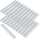 20 Piece Aluminum DIN Rails, 12 Inches Long, 35mm Wide, 7.5mm High, Top Hat Slotted DIN Rail with RoHS