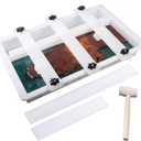 Kalinta Epoxy Mold with Divider Adjustable- 31.5x19.5x3in No-Seal Resin Mold Integrated Clamping System - Perfect for Beginners & Experienced Artists Alike - Ideal for Creative Resin Art Projects