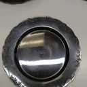 U-QE 100PCS Black Plastic Plates, Heavy Duty Black Plates Including 50PCS 10'' Dinner Plates & 50PCS 7.5'' Dessert Plate - Hard Plastic Plate for Party Wedding Bridal Shower