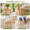 LJRJJU Folding Wooden Picnic Table Set with 4 Stools, All-in-One Storage Box Design Portable Solid Wood Dining Set for Indoor Home, Outdoor Camping, Beach and Patio