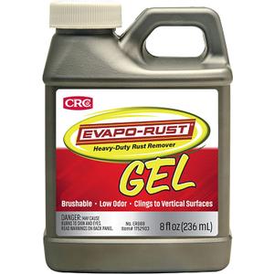 CRC Evapo-Rust Gel Rust Remover, 8 Fl Oz, Rust Remover for Vertical Surfaces, Eliminates Oxides from Aluminum, Cast Iron, and Steel