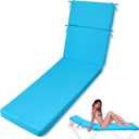 1 Pcs Indoor Outdoor Chaise Lounge Cushions Sponge Bench Outdoor Furniture Chaise Cushions Patio Chair Furniture Replacement (Peacock Blue)
