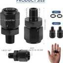 2 Pcs 1/8 NPT to 6AN Fitting Adapter, CNC-Machined Aluminum with Anodized Finish for Corrosion Resistance, Automotive Performance Upgrade Fuel Line Hose Transmission Oil System