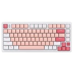 IROK FE75Pro Wireless RGB Hot Swappable Mechanical Keyboard, Three-Layer Dampening 81 Keys Gaming Keyboard, Customizable Backlit, USB-C/ 2.4GHz/ Bluetooth- White/ Red