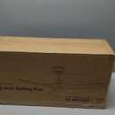 52" Ceiling Fans with Lights and Remote Control, Outdoor Ceiling Fan with Lights High CFM Quiet 3 Blade Wood Walnut Fan, Propeller Ceiling Fan for Outdoor/Indoor,Deep Walnut