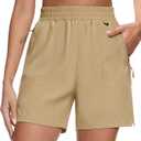 MAGCOMSEN Women's 5" Hiking Cargo Shorts UPF 50+ Quick Dry Lightweight Golf Athletic Casual Summer Shorts with Pockets, XL
