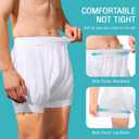 Carer Adult Diaper Covers 2PCS Washable, Leakproof Incontinence Underwear for Men Women Enclosed Elastic, Widened Waistband Design Protection for Long-Term Care & Daily UseWhite,Gray,Medium