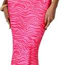 PRETTYGARDEN Maxi Dresses for Women 2025 Summer Halter Leopard Print Backless Sexy Bodycon Cocktail Beach Long Dress (Pink, L)