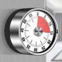 Kitchen Timers for Cooking,Visual Mechanical Timer, from 0 to 60 Minutes,No Batteries Required -Exquisite Stainless Steel Body,for Kitchen,Countdown Timer for Exercise, Study