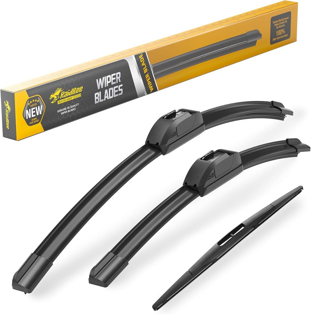 Raidbee 26"+17" Windshield Wiper Blades with 14" Rear Automotive Replacement Set for Subaru Forester 2012 2013 2014 2015 2016 2017 2018/Subaru Outback 2015-2018 2019 Genuine OEM Quality (Set of 3)