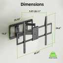 USX MOUNT Heavy Duty Full Motion TV Wall Mount for 60-120 Inch TVs, Holds 220lbs, 28" Extension Wall Bracket, Preassembled TV Mount for 65" 75" 85" 90" 98" 100", Max VESA 900x600mm, Fits 12-24" Studs