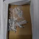 White Heavy Duty Shelf Brackets 10 Inch, 8 Pack Floating Shelf Brackets, L Wall Shelf Bracket for DIY Decorative with Mounting Hardware (L 10" x H 6" x W1.5")