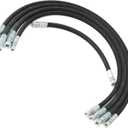 16" 36" 42" 38" 42" Hydraulic Hose Kit Compatible with Fisher Xtreme V Snowplows, Receiver Size 1/4'' 3/8'', Hose Assembly Replacement Part Pack of 5