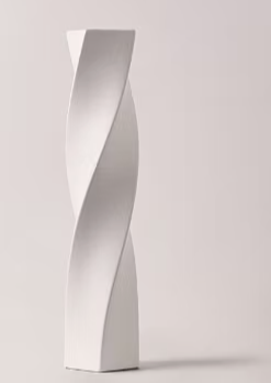 Tall Twisted Geometric Ceramic Vase on Floor for Home Decor Creative Unique Decorative Vase (16 inches) Tall Twisted Geometric Ceramic Vase on Floor for Home Decor Creative Unique Decorative Vase (16 inches)