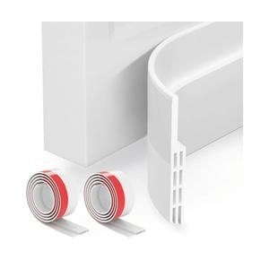GroTheory 2 Pack Door Draft Stopper, Under Door Sweep for Exterior & Interior Doors, Weather Stripping Door Seal, Garage Window Blocker Noise Cold Air Insulation, Draft Guard White 2" W x 39" L