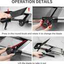 VEKAYA Mandoline Slicer, Mandoline Slicer for Kitchen, Adjustable Mandolin, Stainless Steel Mandoline, Vegetable Slicer, Potato, Onion, Cucumber, Tomato, Veggie Slicer with Cut-Resistant Gloves (Silver)