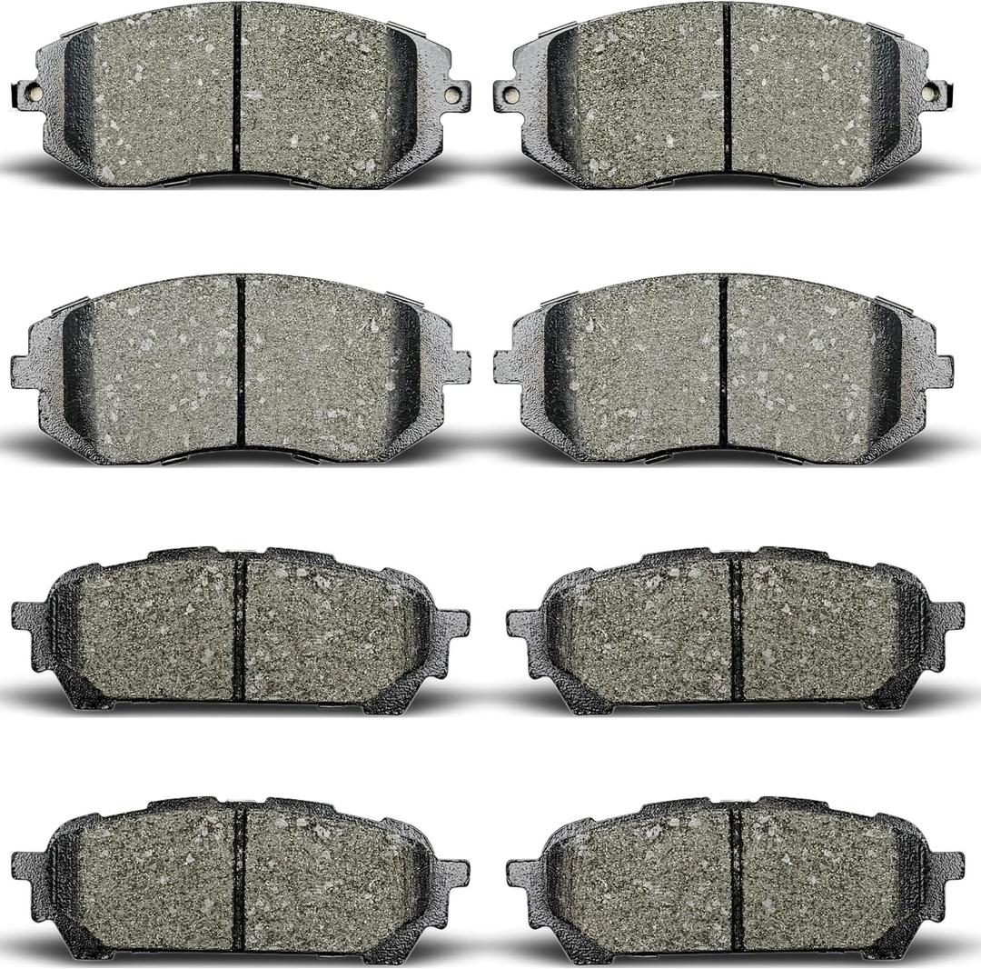 ALADICHE Front Rear Brake Pads Compatible with 2004-2008 Subaru Forester,for 2004-2005 Subaru Impreza,for 2005-2006 Saab 9-2x (D929 D1004)