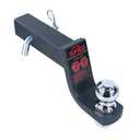 TOPTOW Trailer Hitch Ball Mount Kit with 2 inch Trailer Ball and 5/8 inch Hitch Pin, 4 inch Drop, Fits 2 inch Hitch Receiver, Matte Black