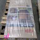 Keter Signature Collection Vertical Ft All-Weather Storage Shed with Skylight, Window, Built-in Ventilation, Customizable Walls, & Lockable Double Doors, Walnut