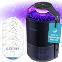 Katchy Midnight - Indoor Insect Trap with Automatic Setting - Fan Powered with UV Light - Fruit Fly Traps for Indoors - for Fruit Flies, Gnats, Mosquitoes, Moths