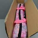 American Mahjong Game Set, 166 White Tiles, 4 All-in-One Color Rack/Pushers, Complete Mahjong Set with Pink Printed Carrying Bag