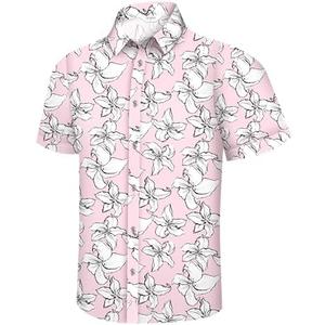 Hawaiian Shirt for Men, Tropical Shirts Casual Summer Button Down Short Sleeve Floral Shirt Vacation Outfits Cruise Shirt, M