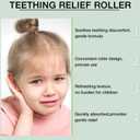 Original Teething Roller with Chamomile and Rose Oil, Gentle Massage Applicator for Soothing Infant Teething Pain