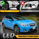 Pair Front Fog Light Cover Trim Set Compatible with Crosstrek 2016-2017 Left and Right Side Fog Lamp Bezel Textured Black 57731FJ420 57731FJ430