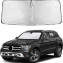EcoNour Windshield Sunshade Compatible for Mercedes Benz GLC300 2016-2020 2021 2022, Sun Visor for Front Windshield & Window Sun Shade Cover, UV Heat Blocker & Protector, Car Accessories