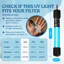 5W UV Light for Aquariums with 4 Timer Modes | UV-C Clean Light for Use in Sump Areas, Filters, Top Filter Boxes & Small Ponds Keeps Fish Tanks Clear & Healthy