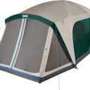 Coleman Skylodge 12-Person Tent with Rainfly & Screened Porch, Weatherproof Family Tent Fits 4 Queen-Sized Airbeds, Color-Coded Poles & Sleeves