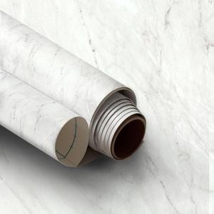 Stone Marble White Vein Matte Peel and Stick Wallpaper (24" x 78.7", White Vein Matte) Renter Friendly Removable Waterproof Vinyl Home Dcor for Cabinets Bookshelf Drawer Table Furniture Upcycling